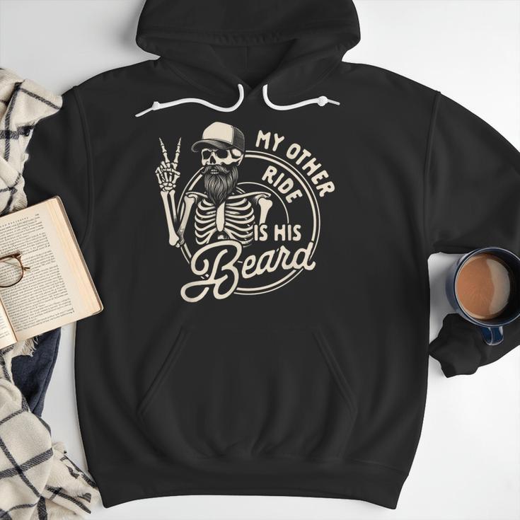 Bearded Dad Daddy Father’s Day My Other Ride Is His Beard Men Hoodie
