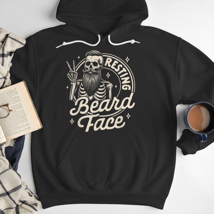 Bearded Dad Daddy Papa Father’s Day Resting Beard Face Men Hoodie
