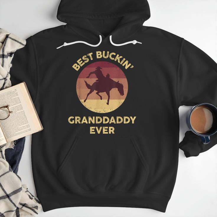 Best Buckin' Granddaddy Western Rodeo Cowboy Bucking Horse Men Hoodie