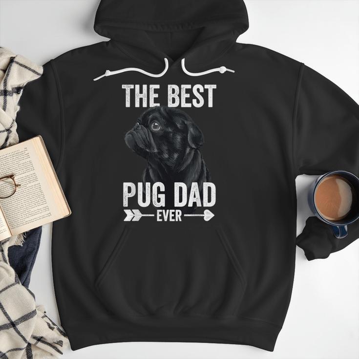 Best Pug Dad Ever Fathers Day Cute Daddy Dad Pug Men Hoodie