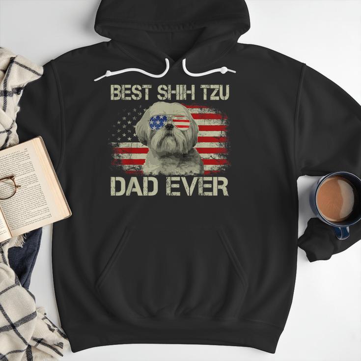 Best Shih Tzu Dad Ever Tshirt Dog Lover American Flag Men Hoodie Best Shih Tzu Dad Ever Tshirt Dog Lover American Flag Men Hoodie