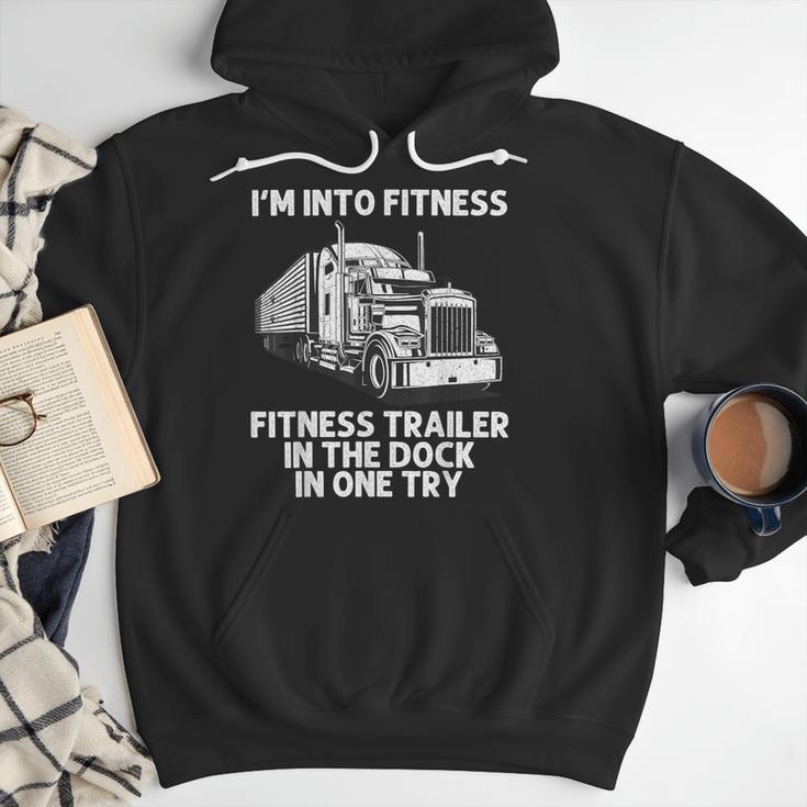 Best Truck Driver Art For Men Dad Women Trucking CDL Trucker Men Hoodie