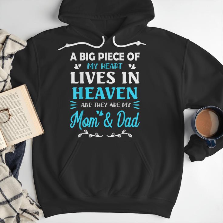 A Big Piece Of My Heart Lives In Heaven My Mom And Dad Men Hoodie