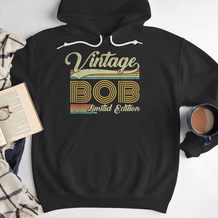 Bob Name Vintage Bob Father's Day Dad Bob Men Hoodie