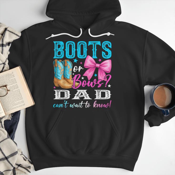 Boots Or Bows Dad Loves You Gender Reveal Party Men Hoodie Boots Or Bows Dad Loves You Gender Reveal Party Men Hoodie