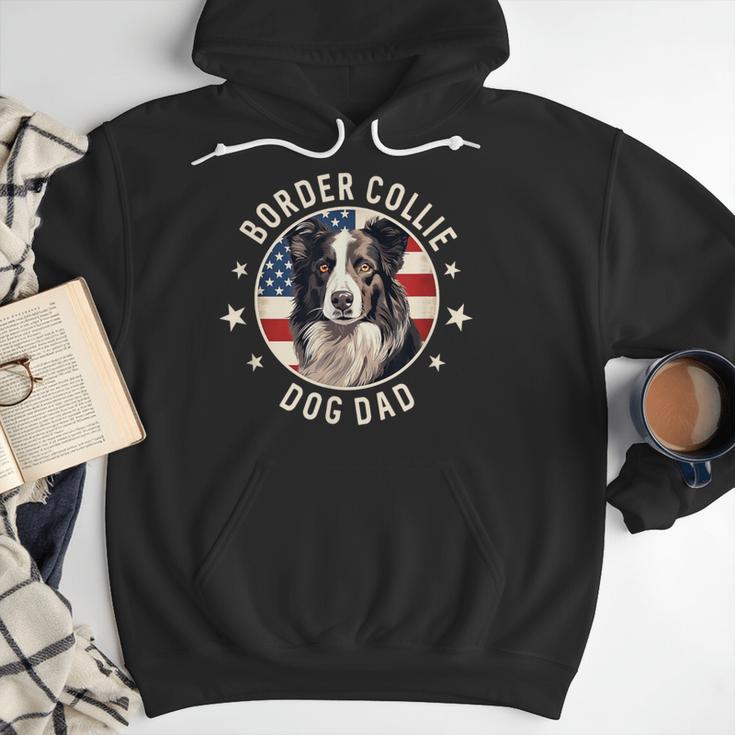 Border Collie Dog Owner For Men Border Collie Dad Men Hoodie