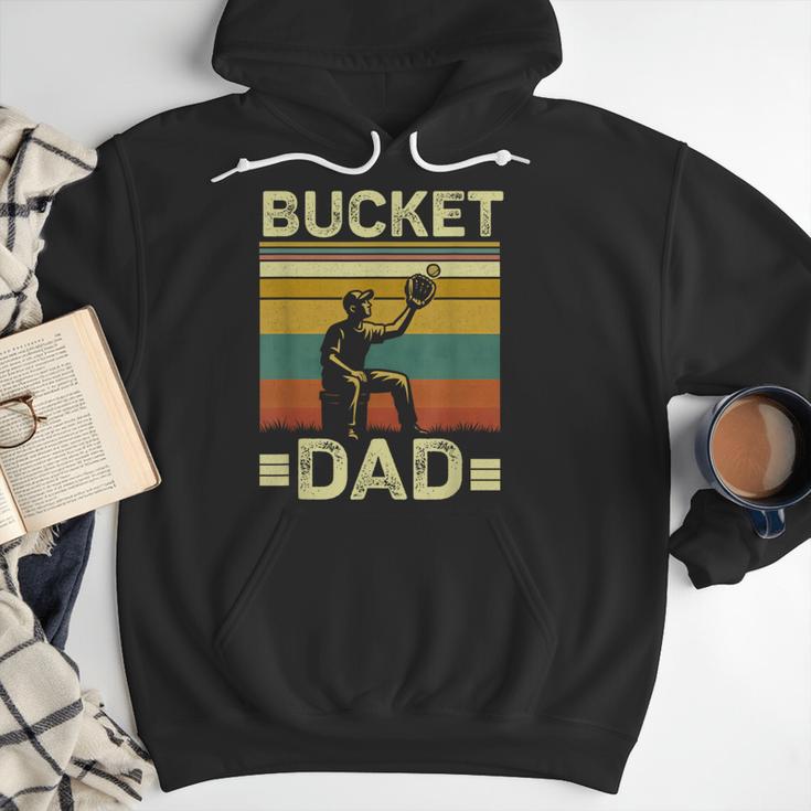Bucket Dad Softball Dad Baseball Coach Father's Day Men Hoodie