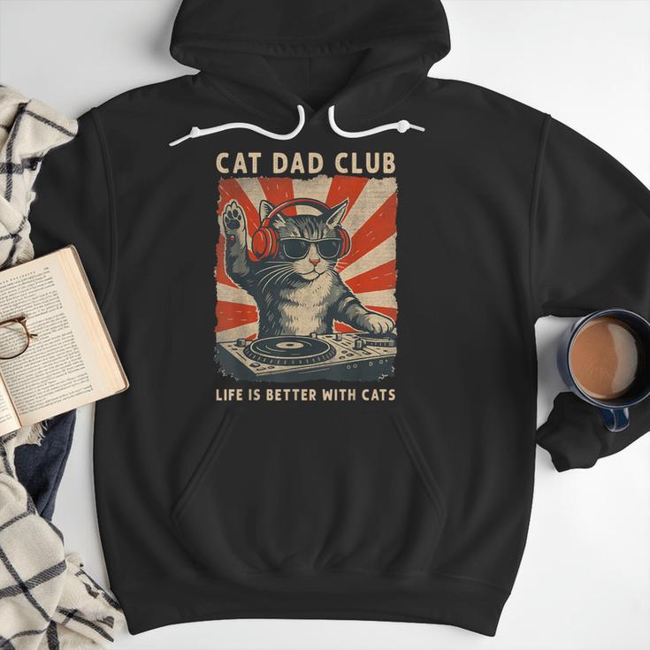 Cat Dad Club Life Is Better With Cats Cat Dad Cat Men Hoodie