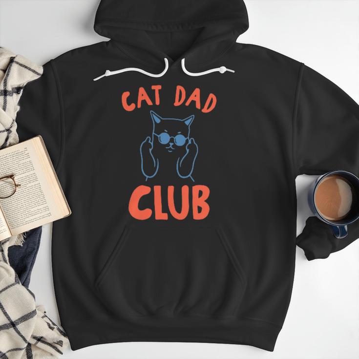 Cat Dad Club Life Is Better With Cats Retro Cat Dad Men Hoodie