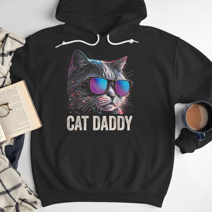Cat Daddy Shirt Cat Sunglasses Cool Cat Dad Men Father Men Hoodie