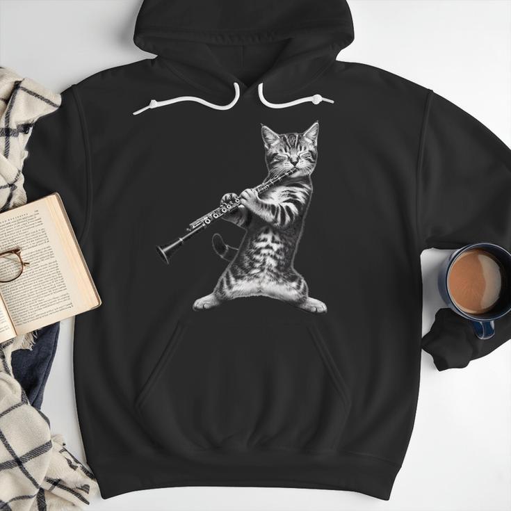 Cat Playing The Clarinet For Cat Lover Cat Mom Cat Dad Men Hoodie Cat Playing The Clarinet For Cat Lover Cat Mom Cat Dad Men Hoodie