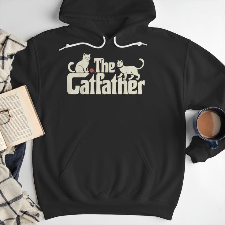 The Catfather Cat Dad Father's Day Cat Lover Men Hoodie
