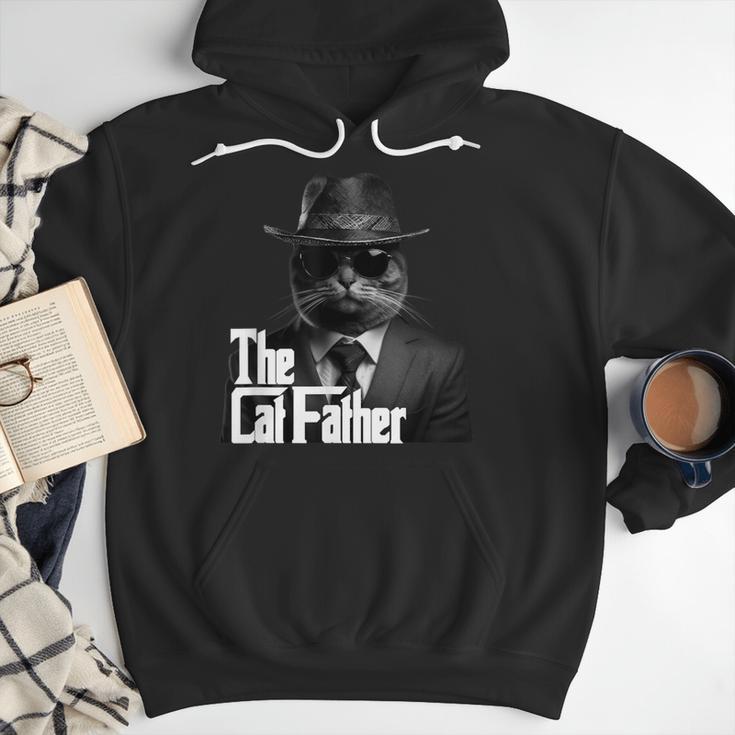 The Catfather Fathersday Best Birthday Cat Dad Men Hoodie
