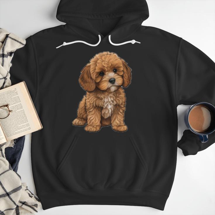 Cavapoo Breed Pet Lover Art Dog For Mom Dad Kids Men Hoodie