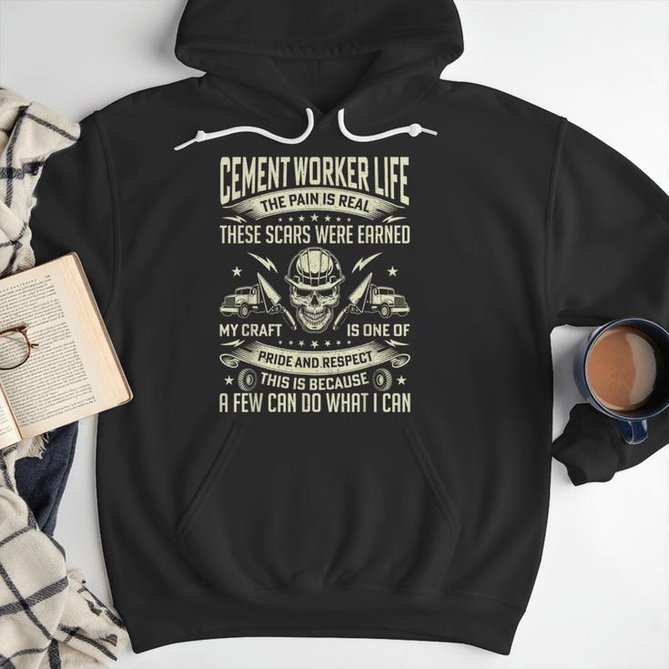 Cement Worker Life Concrete Finisher Dad Father Men Hoodie