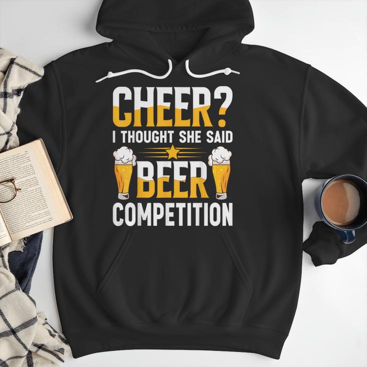 Cheer Dad Cheerleader I Thought She Said Beer Competition Men Hoodie