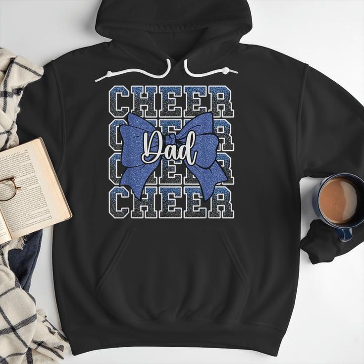 Cheer Dad Daddy Bow Sport Cheerleader Cheerleading Blue Men Hoodie