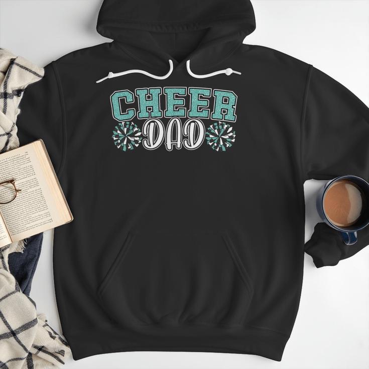 Cheer Dad My Favorite Cheerleader Calls Me Dad Teal Blue Men Hoodie