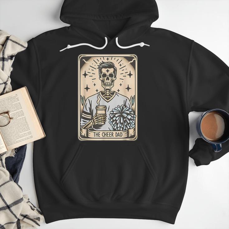 Cheer Dad Tarot Card Skeleton Cheerleading Fathers Day Men Hoodie