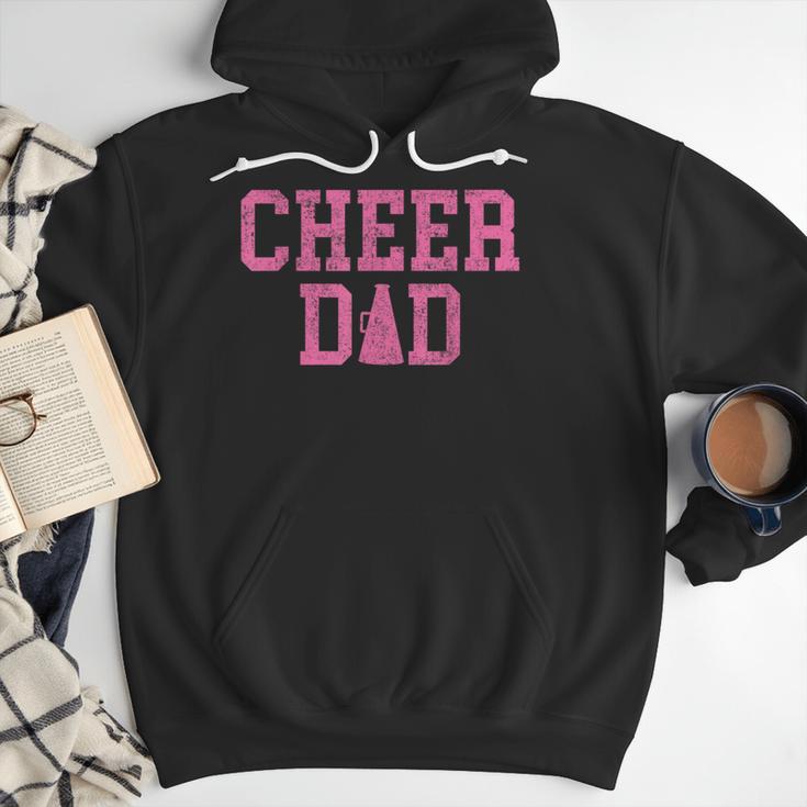 Cheer Dad Vintage Retro Cheerleading Pink Men Hoodie