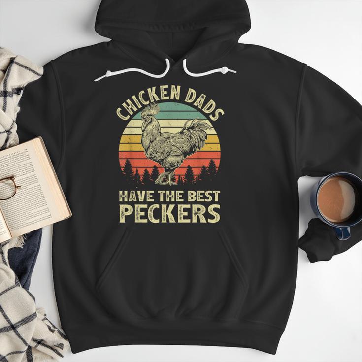 Chicken Dads Have The Best Peckers Vintage Apparel Men Hoodie