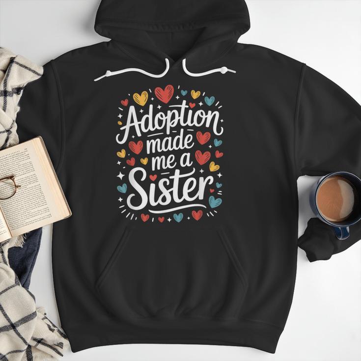 Child Adoption Day Adoptive Dad Adoption Made Me A Sister Men Hoodie