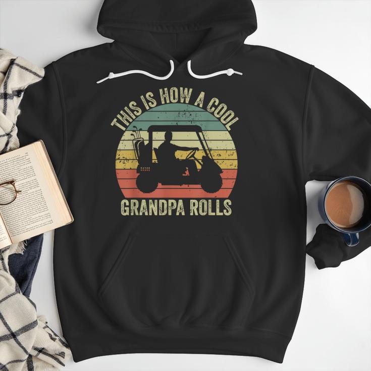 This Is How A Cool Grandpa Rolls Vintage Golf Dad Grandpa Men Hoodie