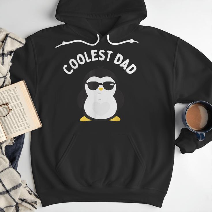 The Coolest Dad Cool Penguin By Dangerous Dad Men Hoodie