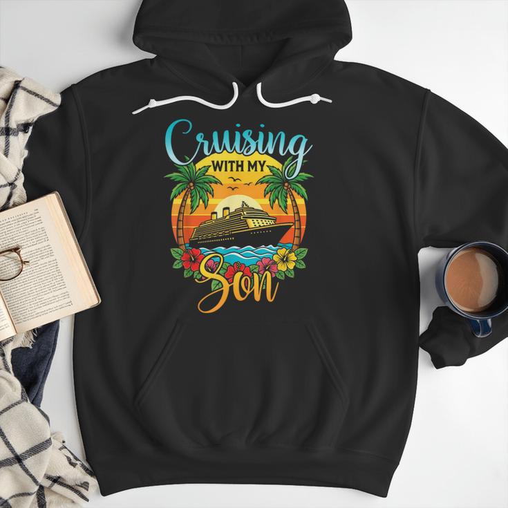 Cruising With My Son Mom Dad Cruise Vacation Matching Men Hoodie