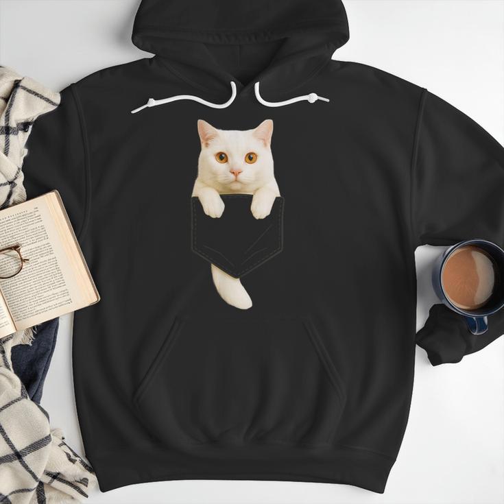 Cute Cat Pocket Cat Mom Cat Dad Cat Lover Men Hoodie Cute Cat Pocket Cat Mom Cat Dad Cat Lover Men Hoodie