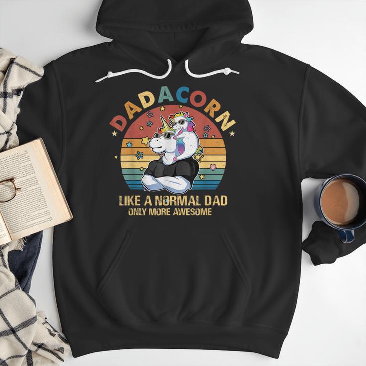 Cute Dadacorn Like A Normal Dad Only More Awesome Daddy Men Hoodie