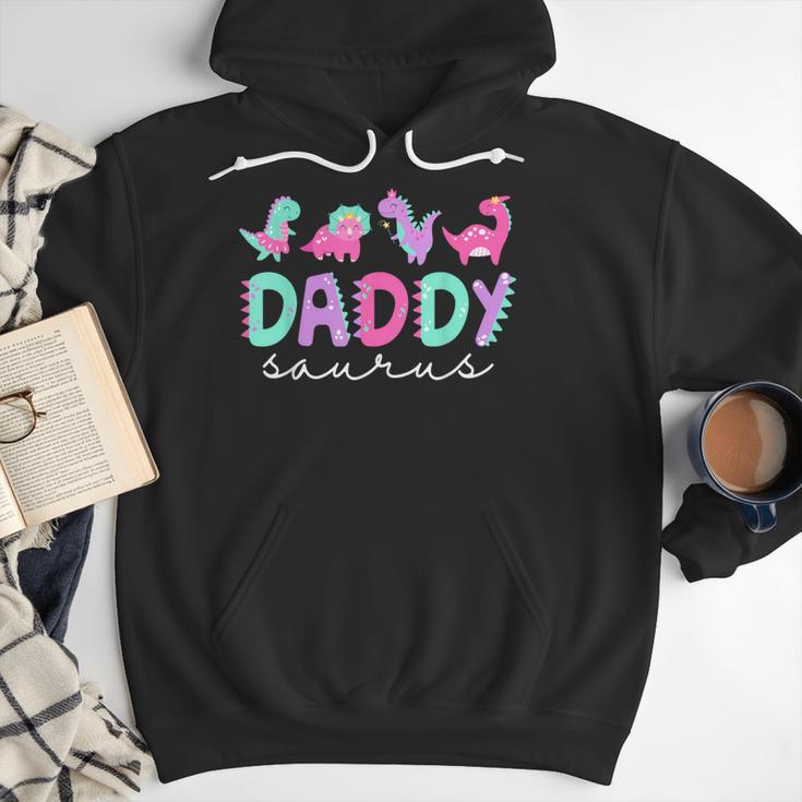 Cute Daddy Saurus Dad Dinosaur Birthday Boy Girl Family Men Hoodie