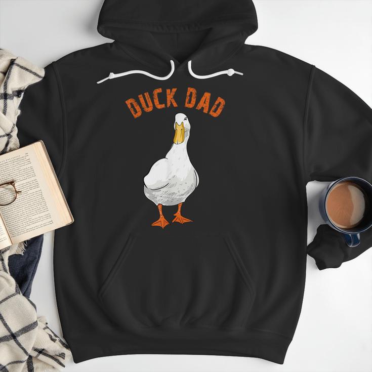 Cute Duck Dad Lover Illustration Duck Owner Men Hoodie