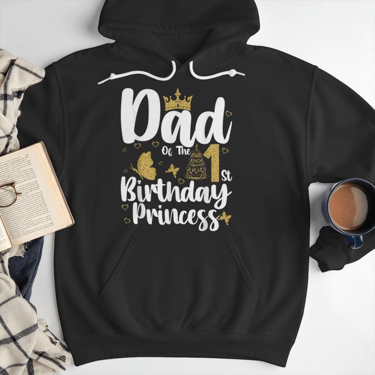 Dad Of The 1st Birthday Princess Girl 1 Years Old B-Day Men Hoodie