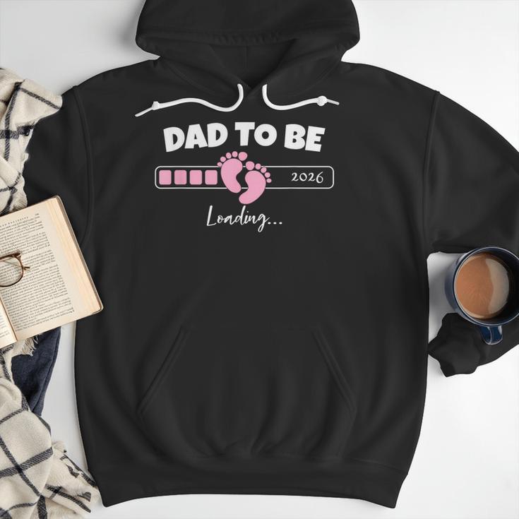 Dad To Be 2026 Loading Pink Little Girl Pregnancy Reveal Men Hoodie Dad To Be 2026 Loading Pink Little Girl Pregnancy Reveal Men Hoodie
