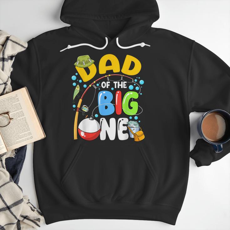 Dad Of The Big One Fishing Birthday Boy Family Party Men Hoodie Dad Of The Big One Fishing Birthday Boy Family Party Men Hoodie