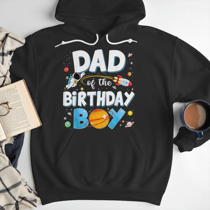 Dad Of The Birthday Boy Astronaut Family Space Planets Men Hoodie
