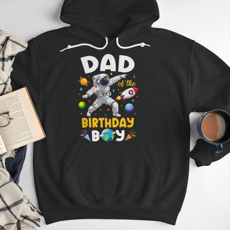 Dad Of The Birthday Boy Astronaut Outer Space Birthday Men Hoodie