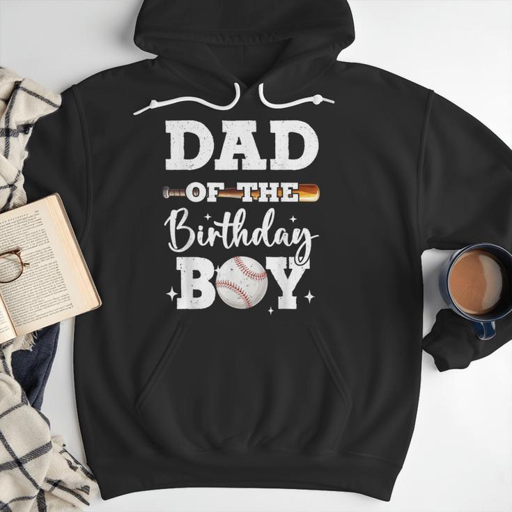 Dad Of The Birthday Boy Baseball Bday Family Men Hoodie