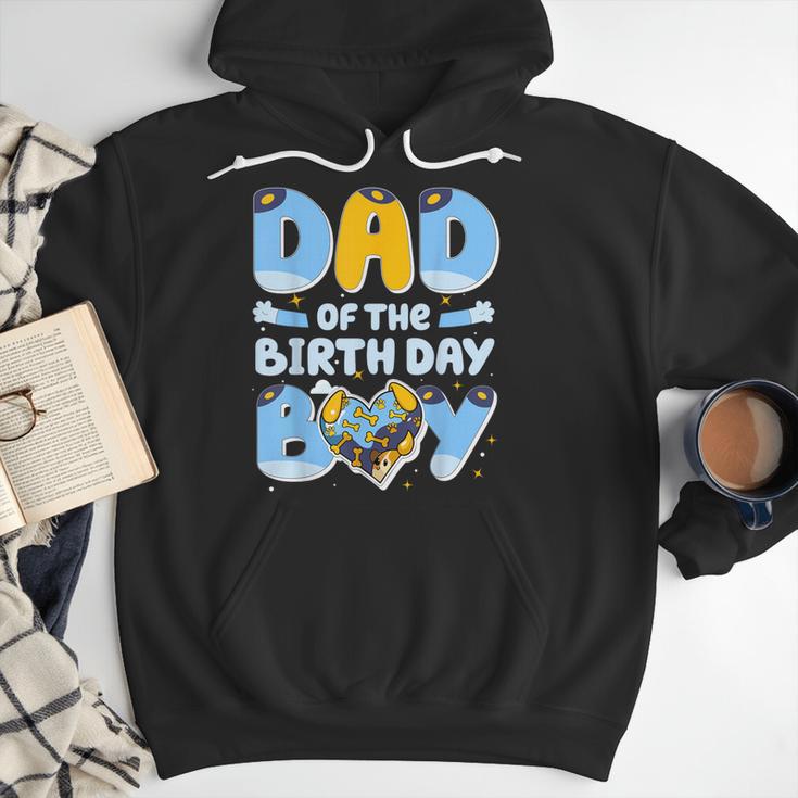 Dad Of The Birthday Boy Blue Dog Family Matching Men Hoodie