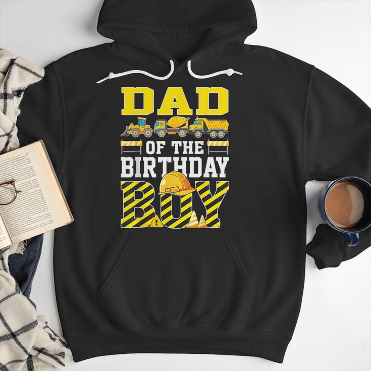 Dad Of The Birthday Boy Construction Truck Men Hoodie