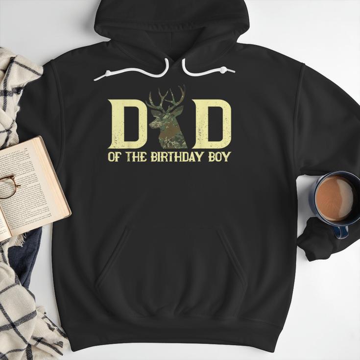 Dad Of The Birthday Boy Deer Hunter Camouflage Flag Men Hoodie