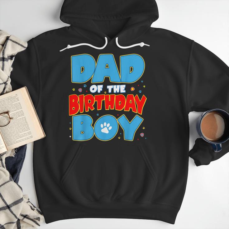 Dad Of The Birthday Boy Dog Lover Birthday Family Men Hoodie