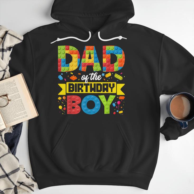 Dad Of The Birthday Boy Master Builder Kids Building Blocks Men Hoodie