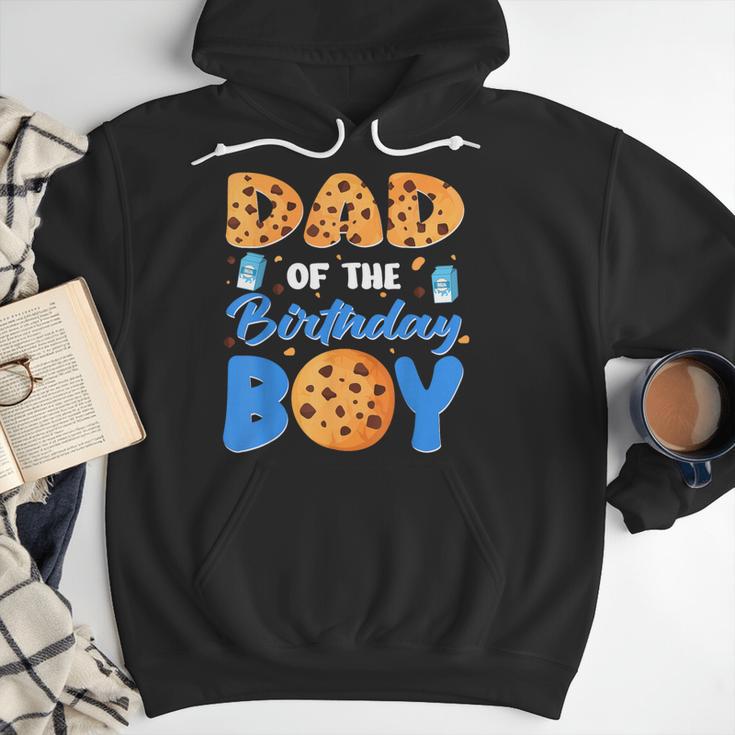 Dad Of The Birthday Boy Milk And Cookies 1 Year Old Men Hoodie