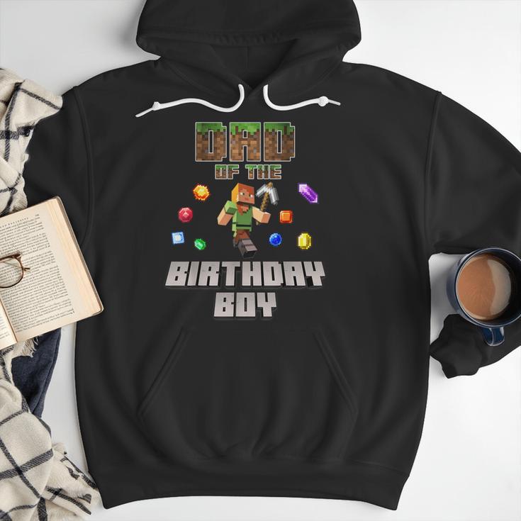 Dad Of The Birthday Boy Video Gamer Pixel Number Men Hoodie