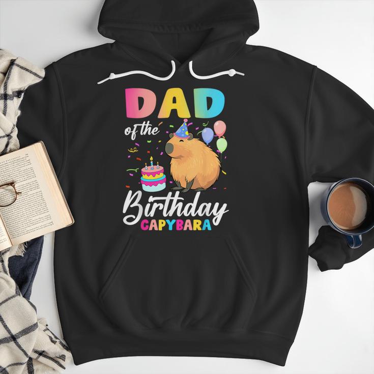 Dad Of The Birthday Capybara Girl Bday Party Family Men Hoodie Dad Of The Birthday Capybara Girl Bday Party Family Men Hoodie