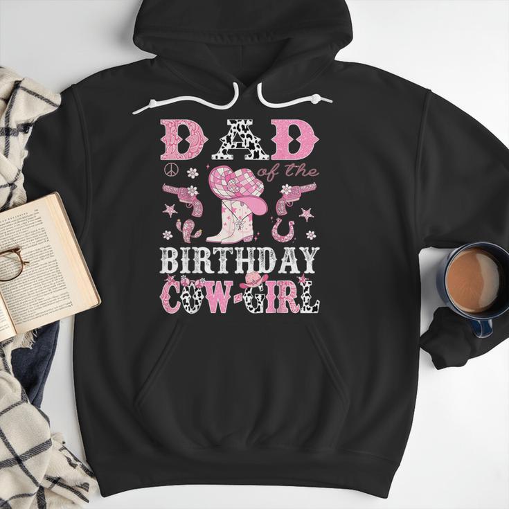 Dad Of The Birthday Cowgirl Pink Disco Rodeo Western Men Hoodie