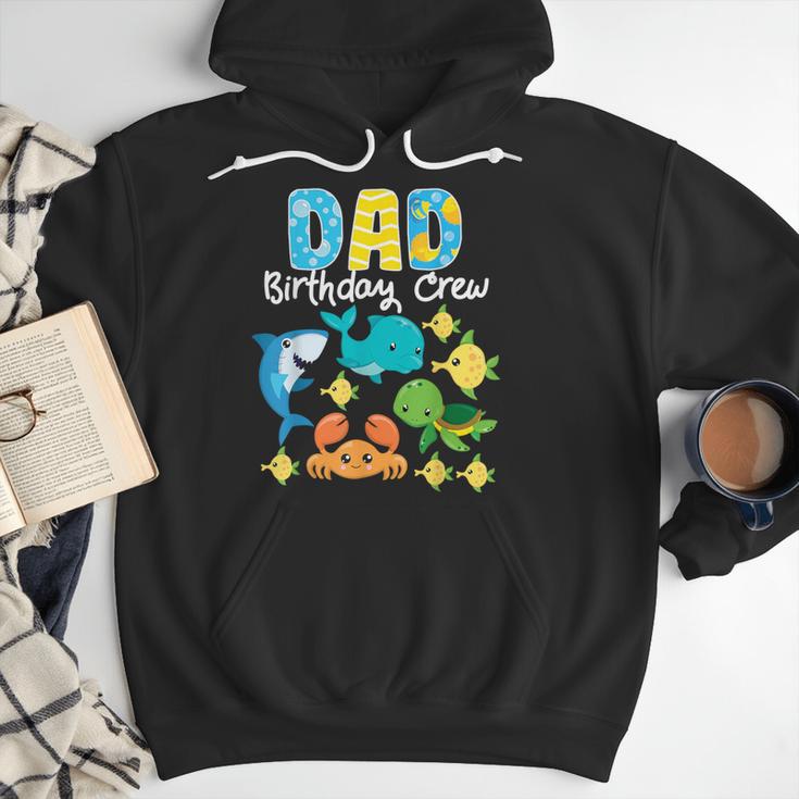 Dad Birthday Crew Sea Ocean Fish Aquarium Bday Party Men Hoodie
