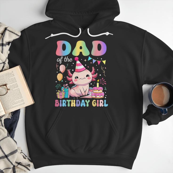 Dad Of The Birthday Girl Axolotl Bday Party Family Men Hoodie